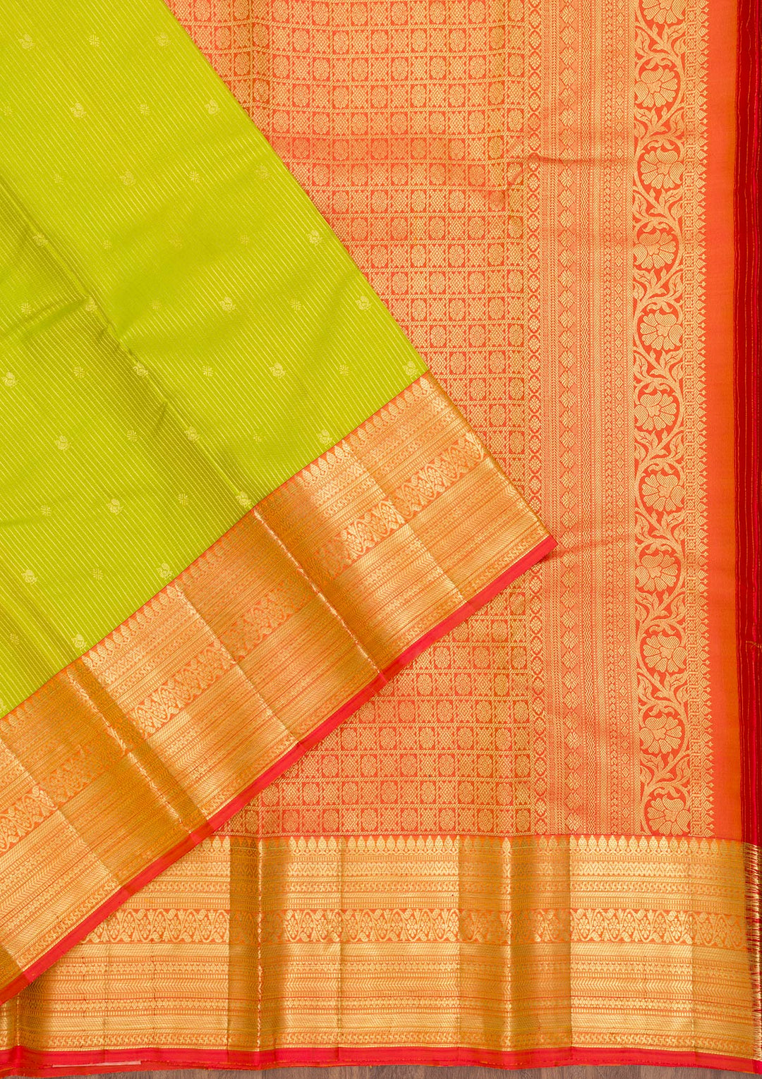 Parrot Green Zariwork Kanjivaram Pure Silk Saree