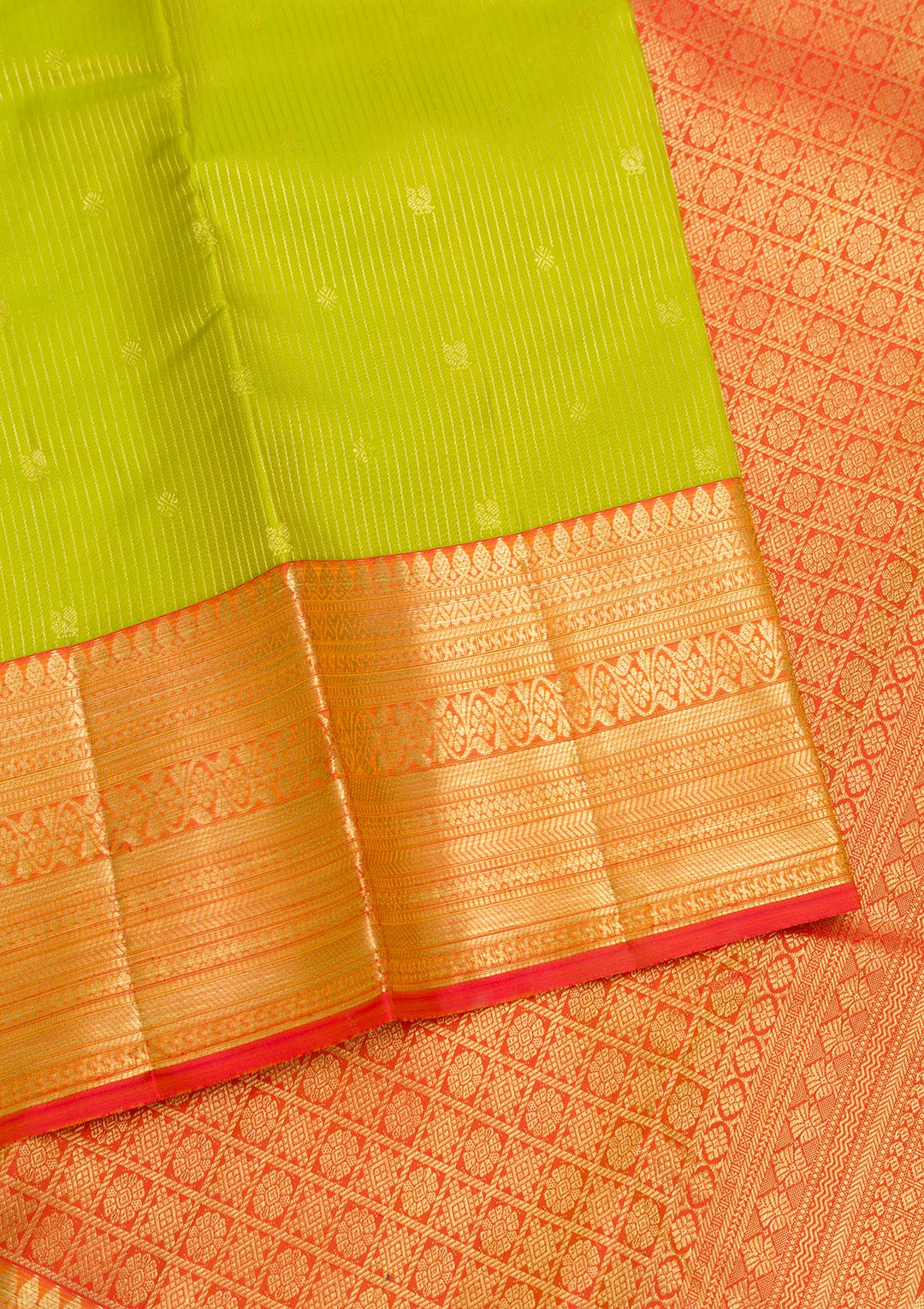 Parrot Green Zariwork Kanjivaram Pure Silk Saree