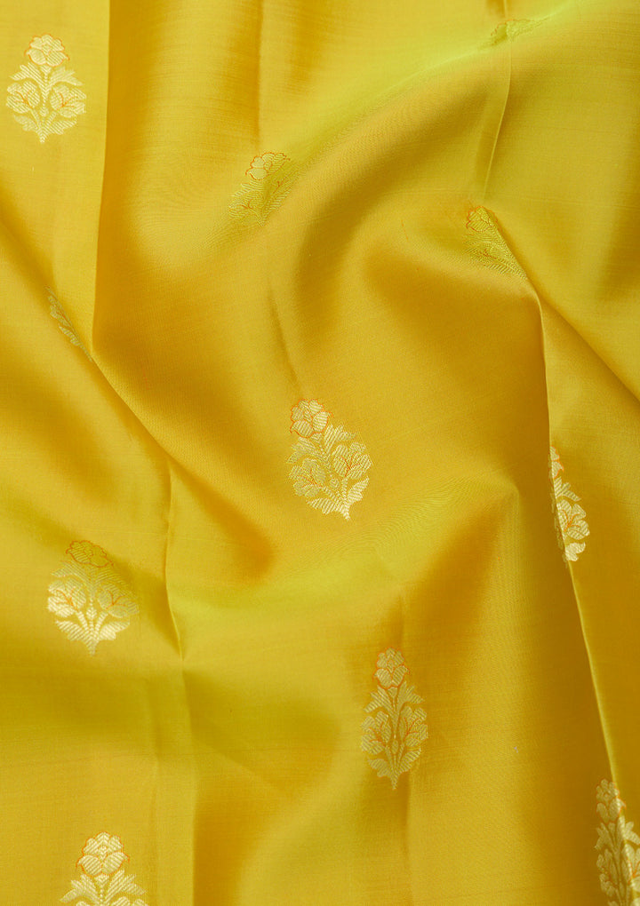 Parrot Green Zariwork Banarasi Pure Silk Saree