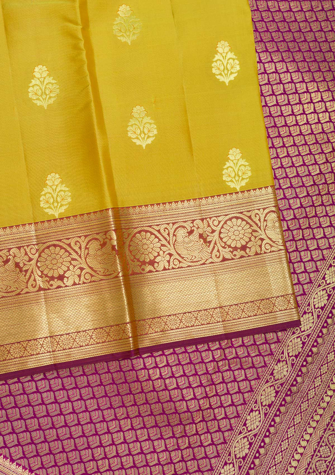Parrot Green Zariwork Banarasi Pure Silk Saree