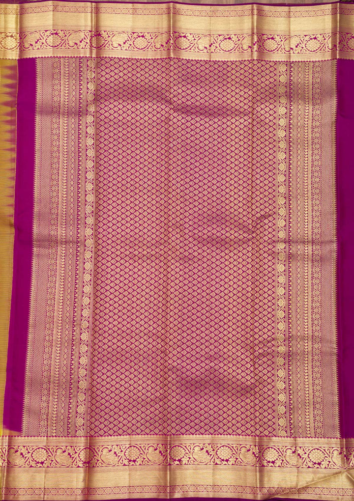 Parrot Green Zariwork Banarasi Pure Silk Saree