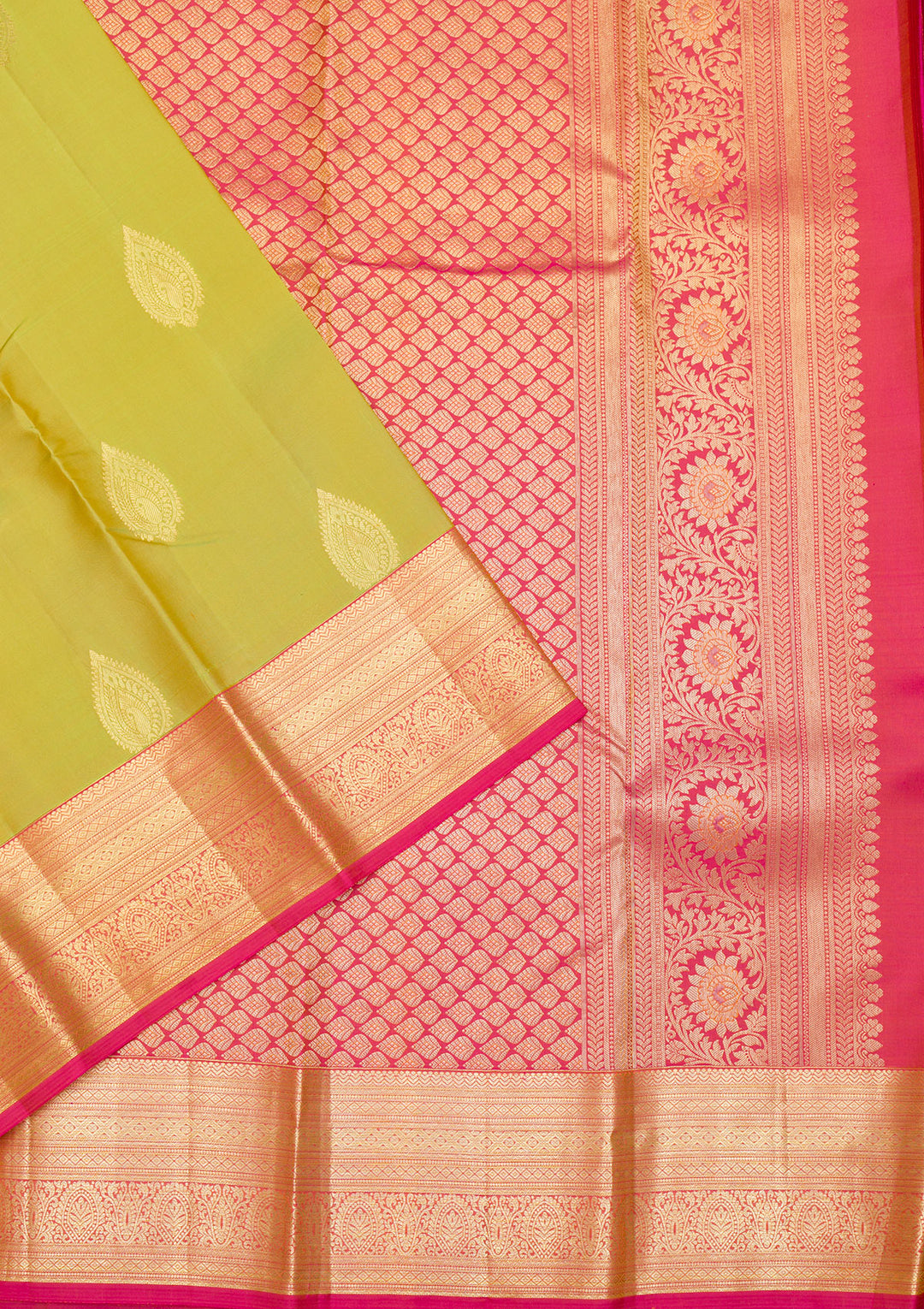 Parrot Green Zariwork Kanjivaram Pure Silk Saree