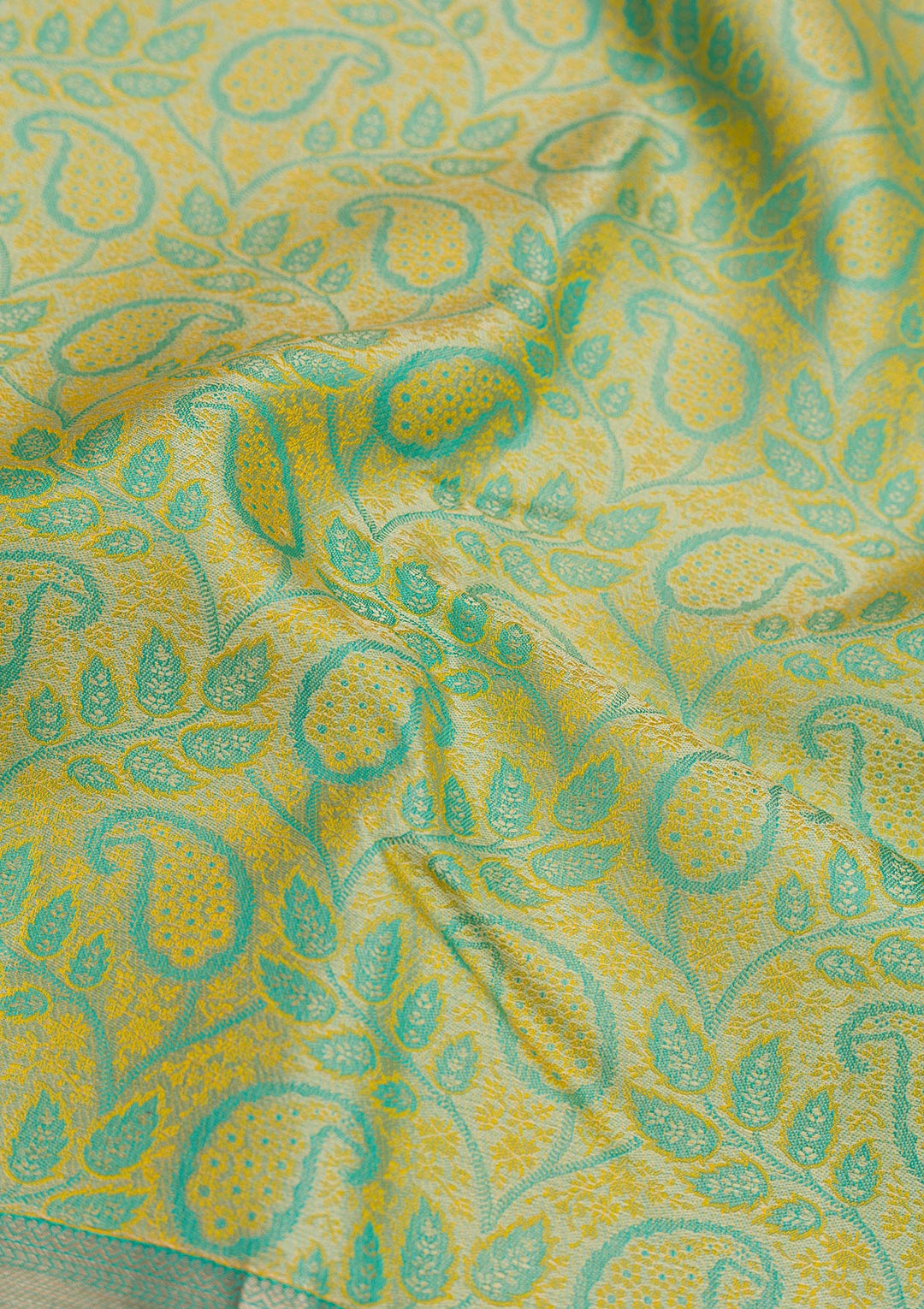 Parrot Green Zariwork Pure Silk Saree