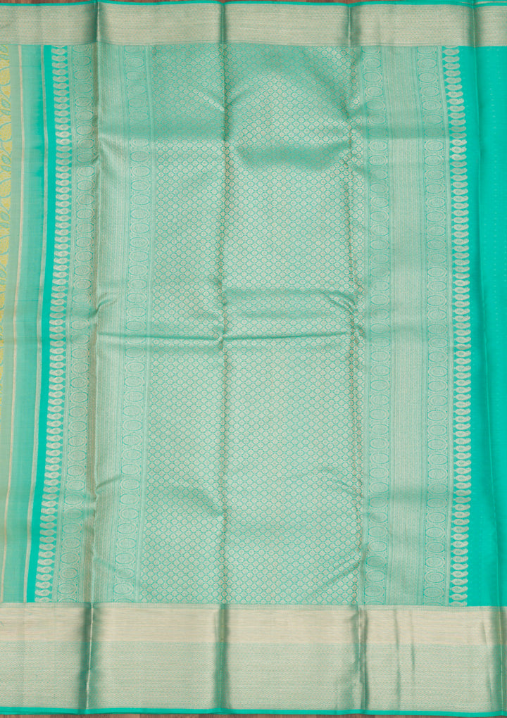 Parrot Green Zariwork Pure Silk Saree