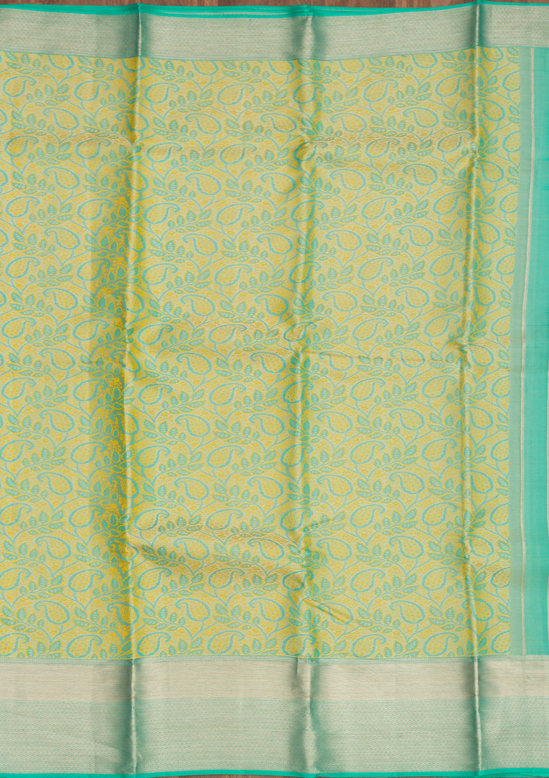 Parrot Green Zariwork Pure Silk Saree