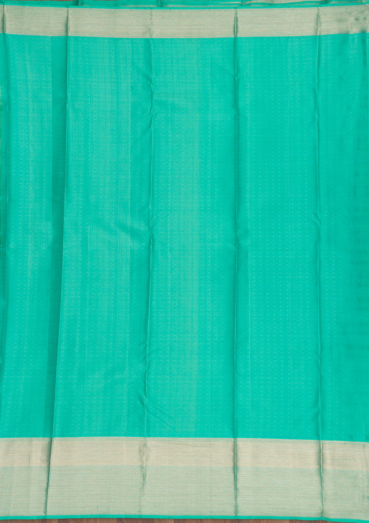 Parrot Green Zariwork Pure Silk Saree