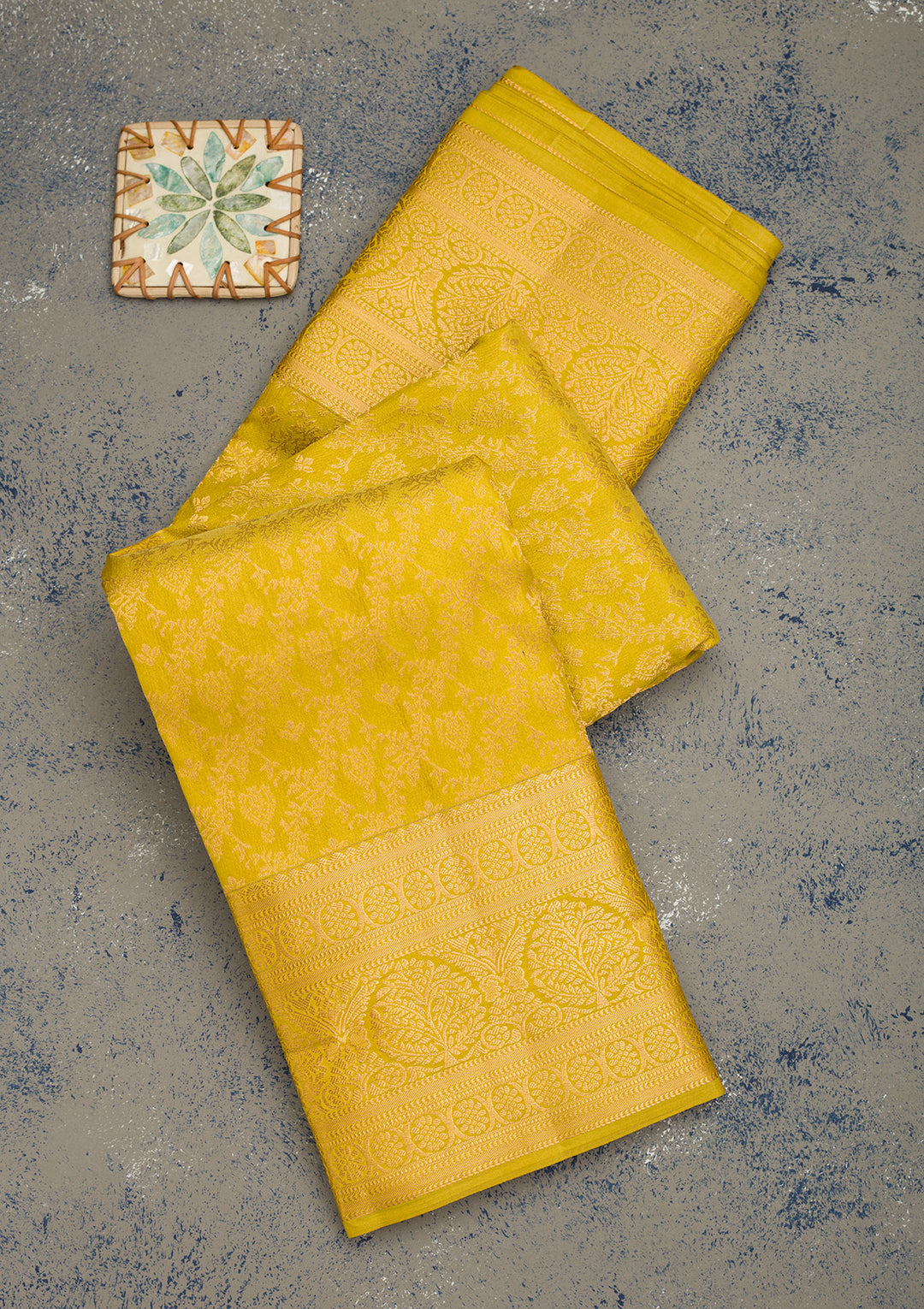 Parrot Green Zariwork Pure Silk Saree