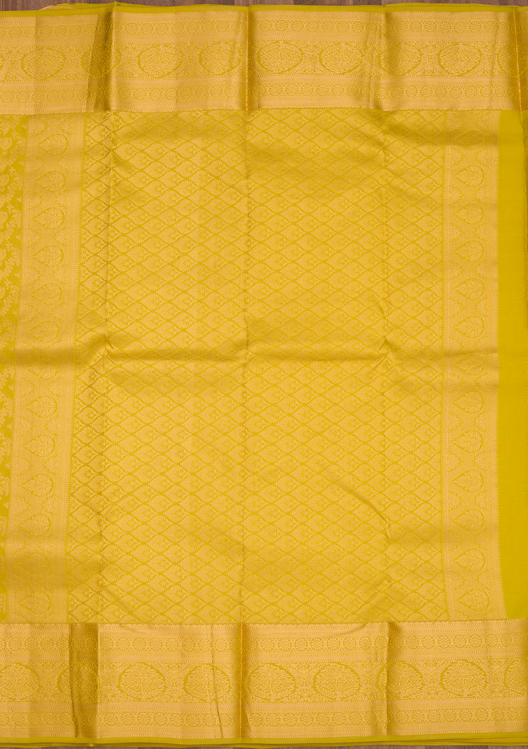 Parrot Green Zariwork Pure Silk Saree