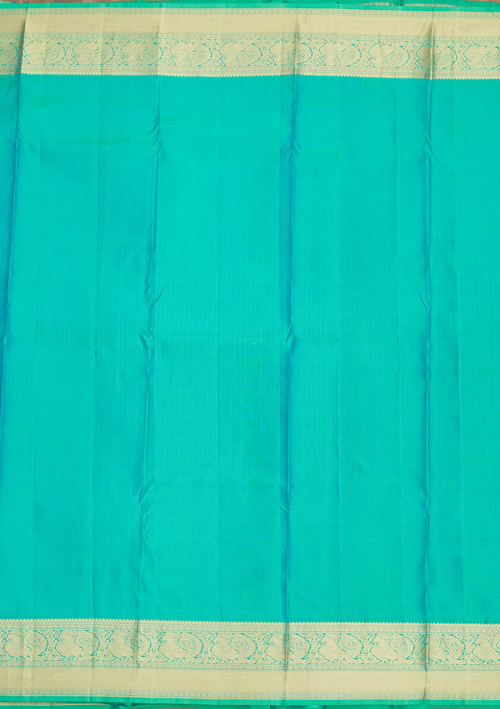 Parrot Green Zariwork Pure Silk Saree