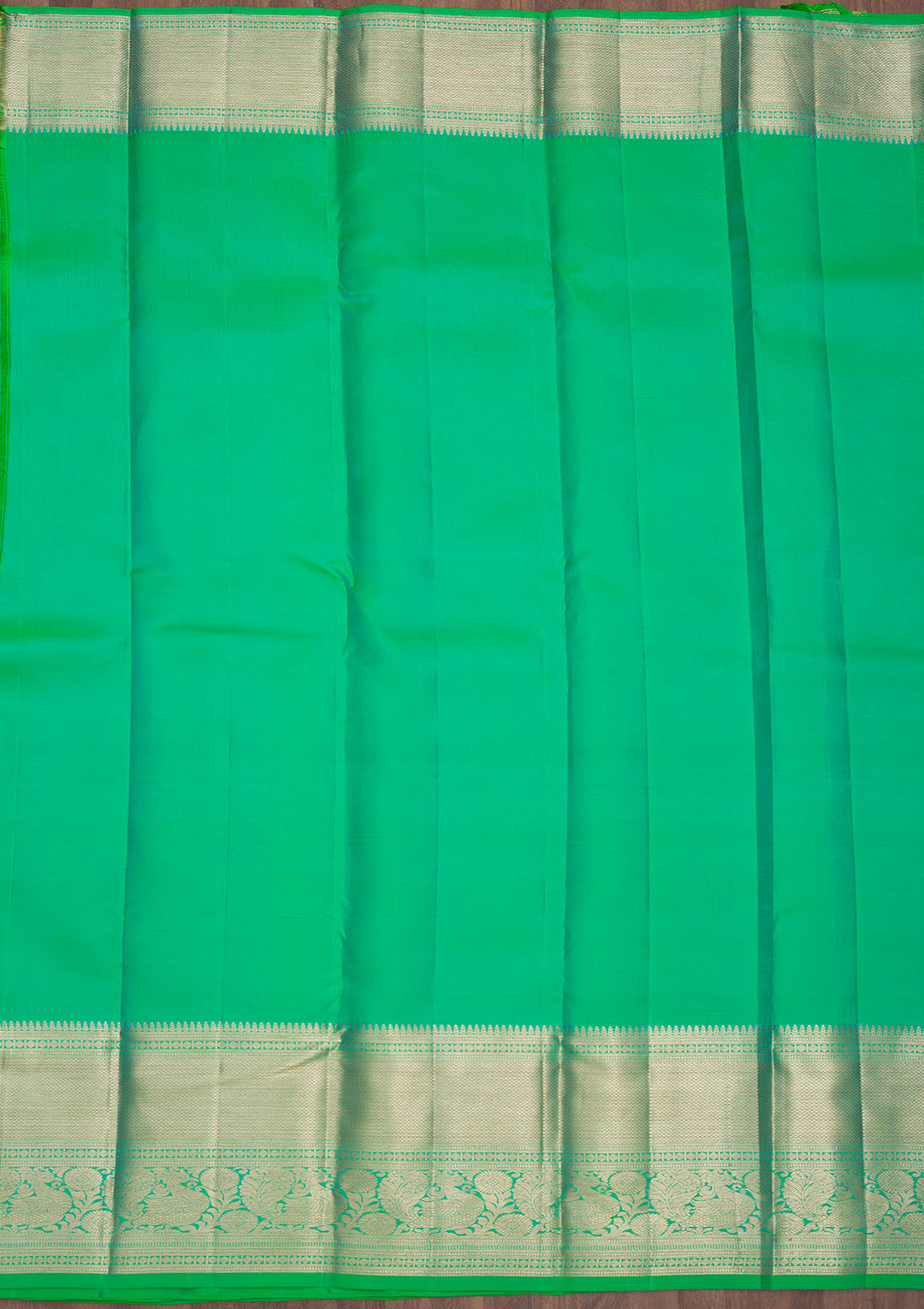 Parrot Green Zariwork Pure Silk Saree