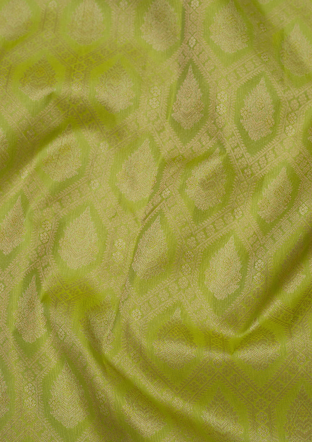 Parrot Green Zariwork Pure Silk Saree