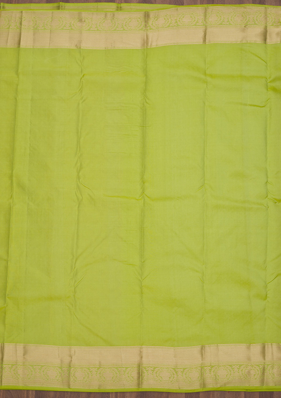 Parrot Green Zariwork Pure Silk Saree