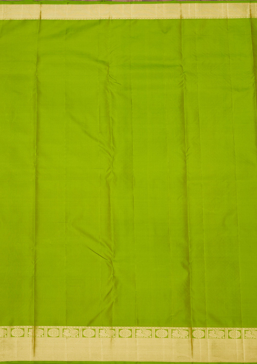 Parrot Green Zariwork Pure Silk Saree
