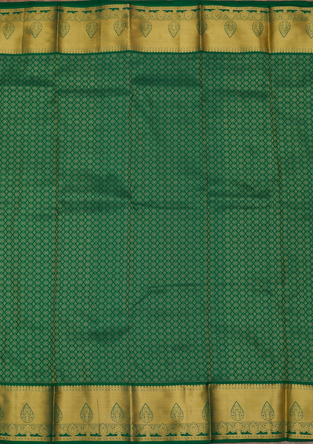 Rama Green Zariwork Pure Silk Saree