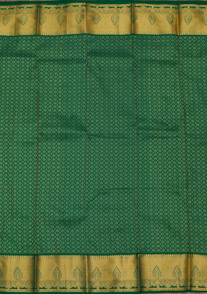 Rama Green Zariwork Pure Silk Saree