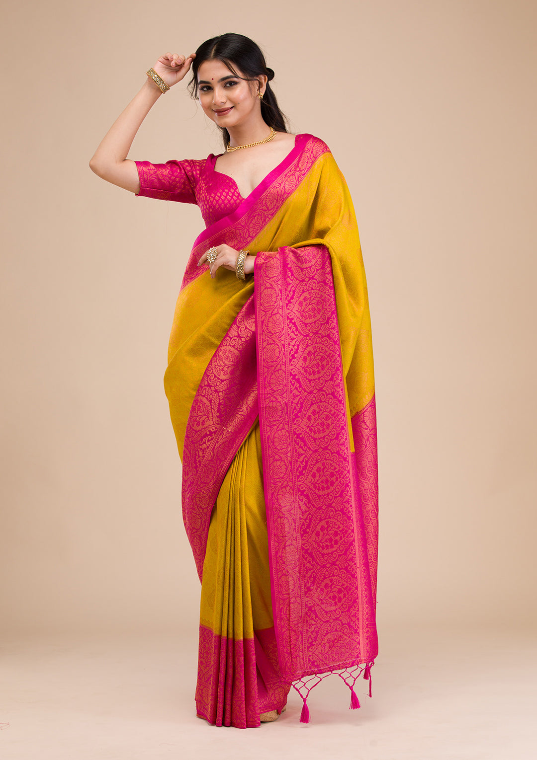 Parrot Green Zariwork Soft Silk Saree