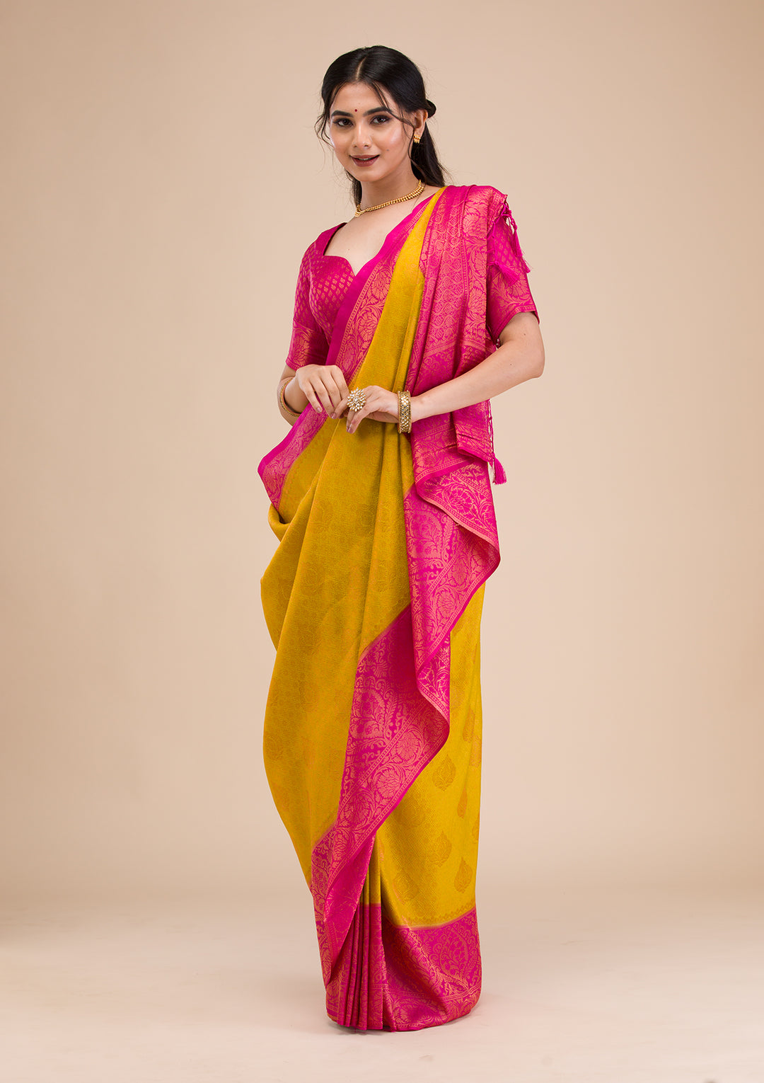 Parrot Green Zariwork Soft Silk Saree