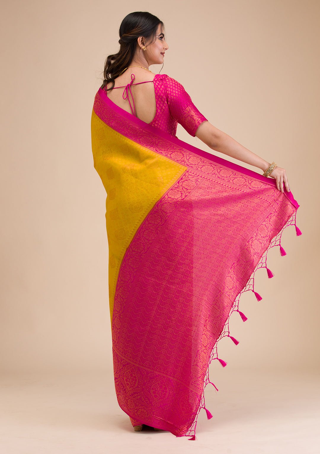 Parrot Green Zariwork Soft Silk Saree