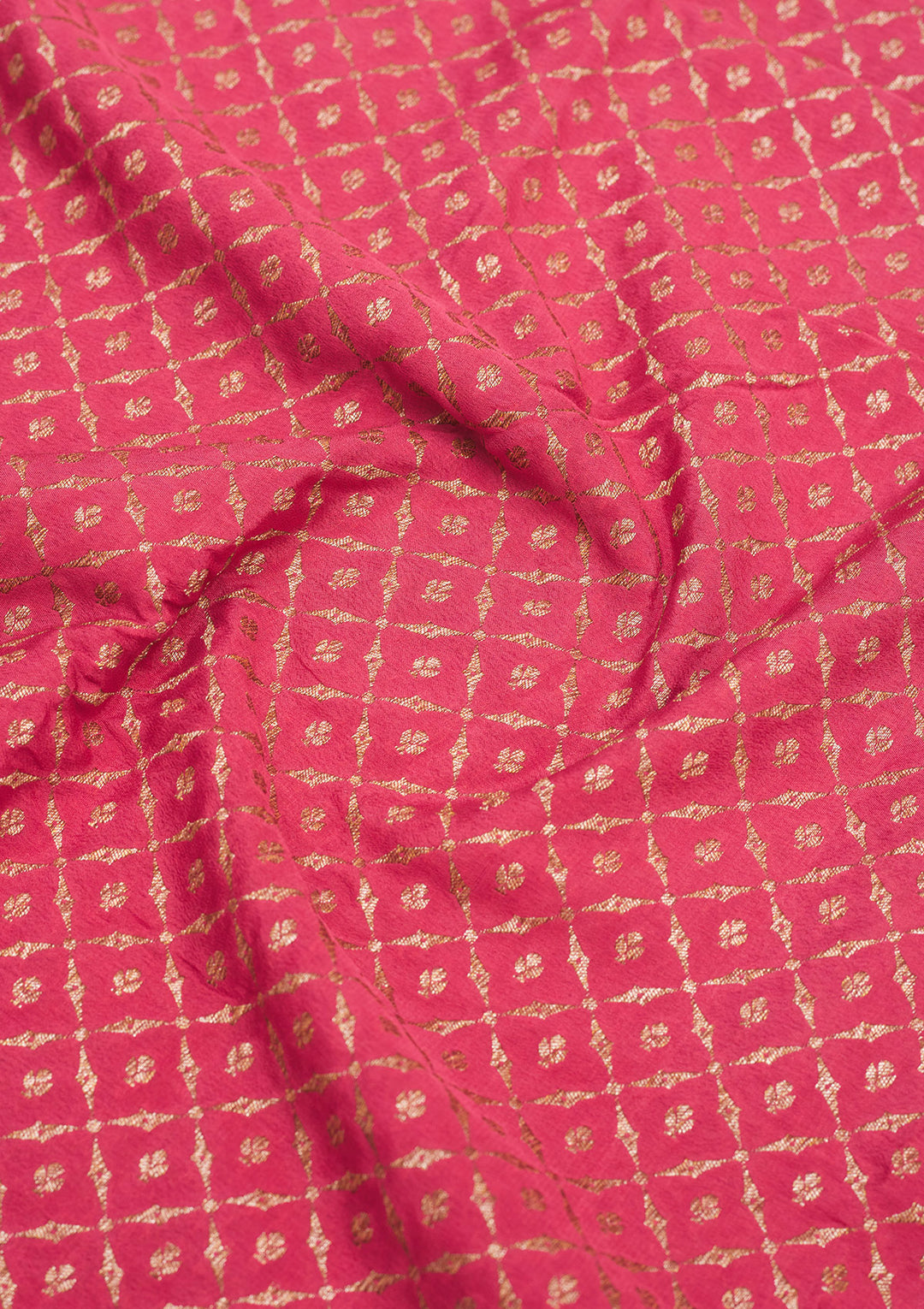 Peach Zariwork Art Silk Saree