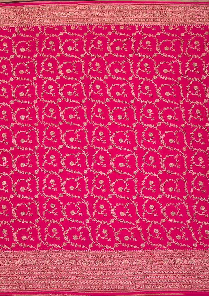 Peach Zariwork Art Silk Saree