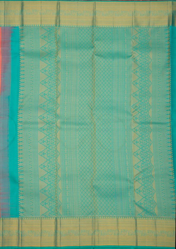 Peach Zariwork Pure Silk Saree