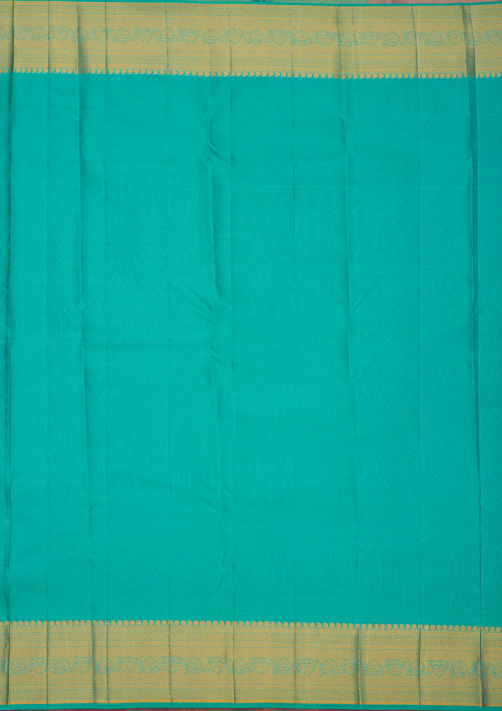 Peach Zariwork Pure Silk Saree