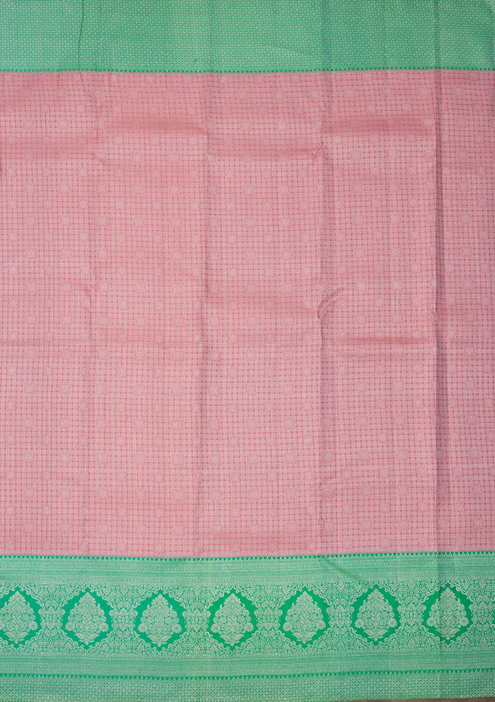 Peach Zariwork Pure Silk Saree