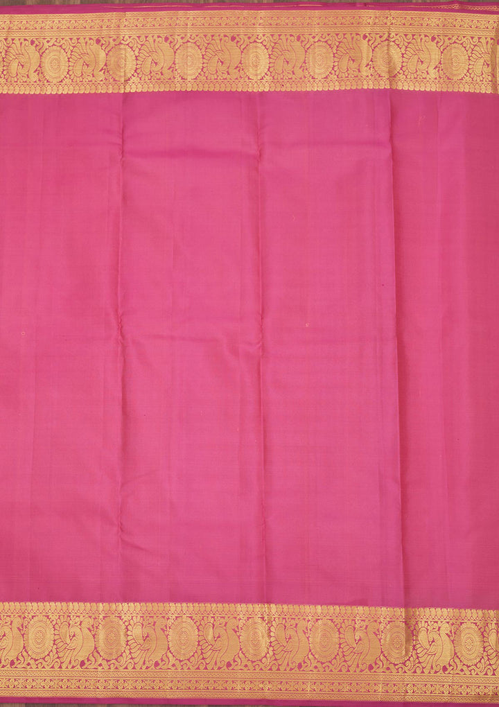 Peach Zariwork Pure Silk Saree