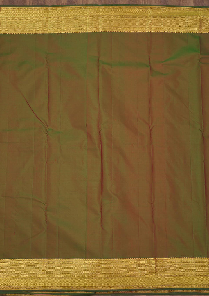 Peach Zariwork Pure Silk Saree