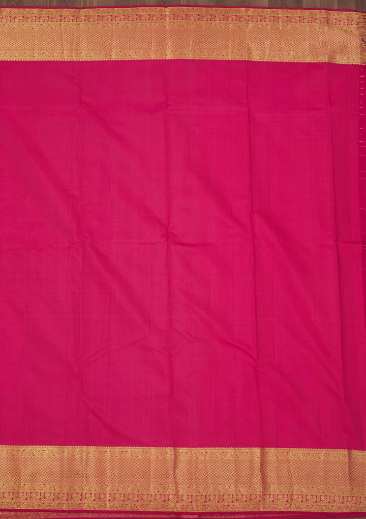 Peach Zariwork Pure Silk Saree