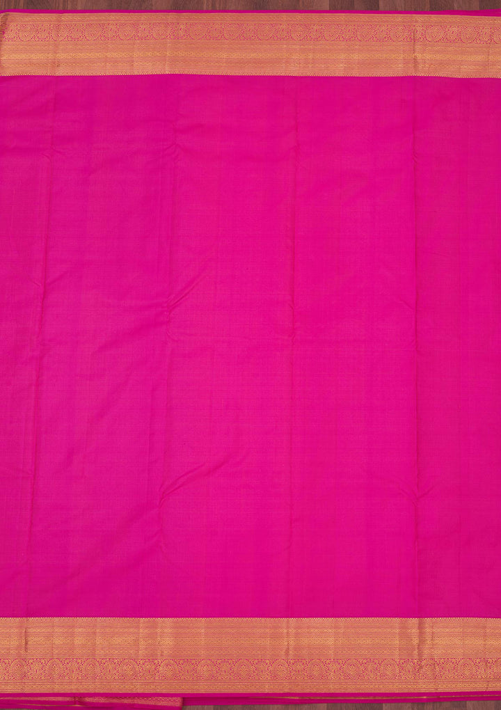 Peach Zariwork Pure Silk Saree