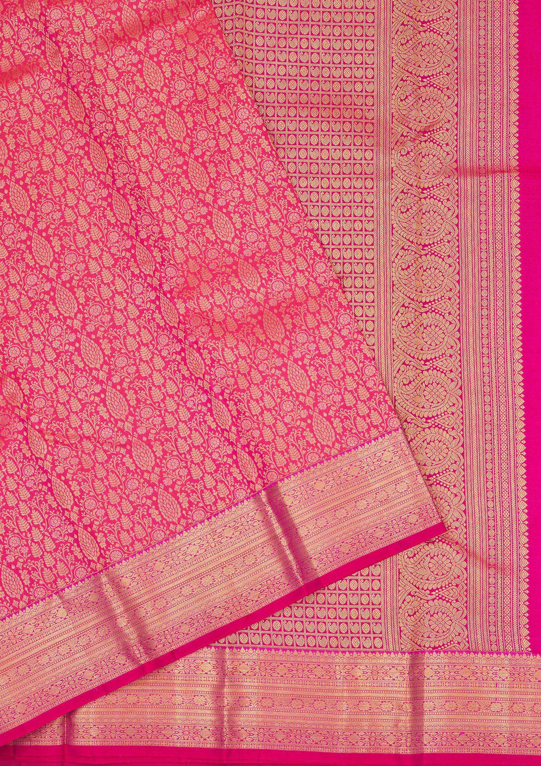 Peach Zariwork Pure Silk Saree