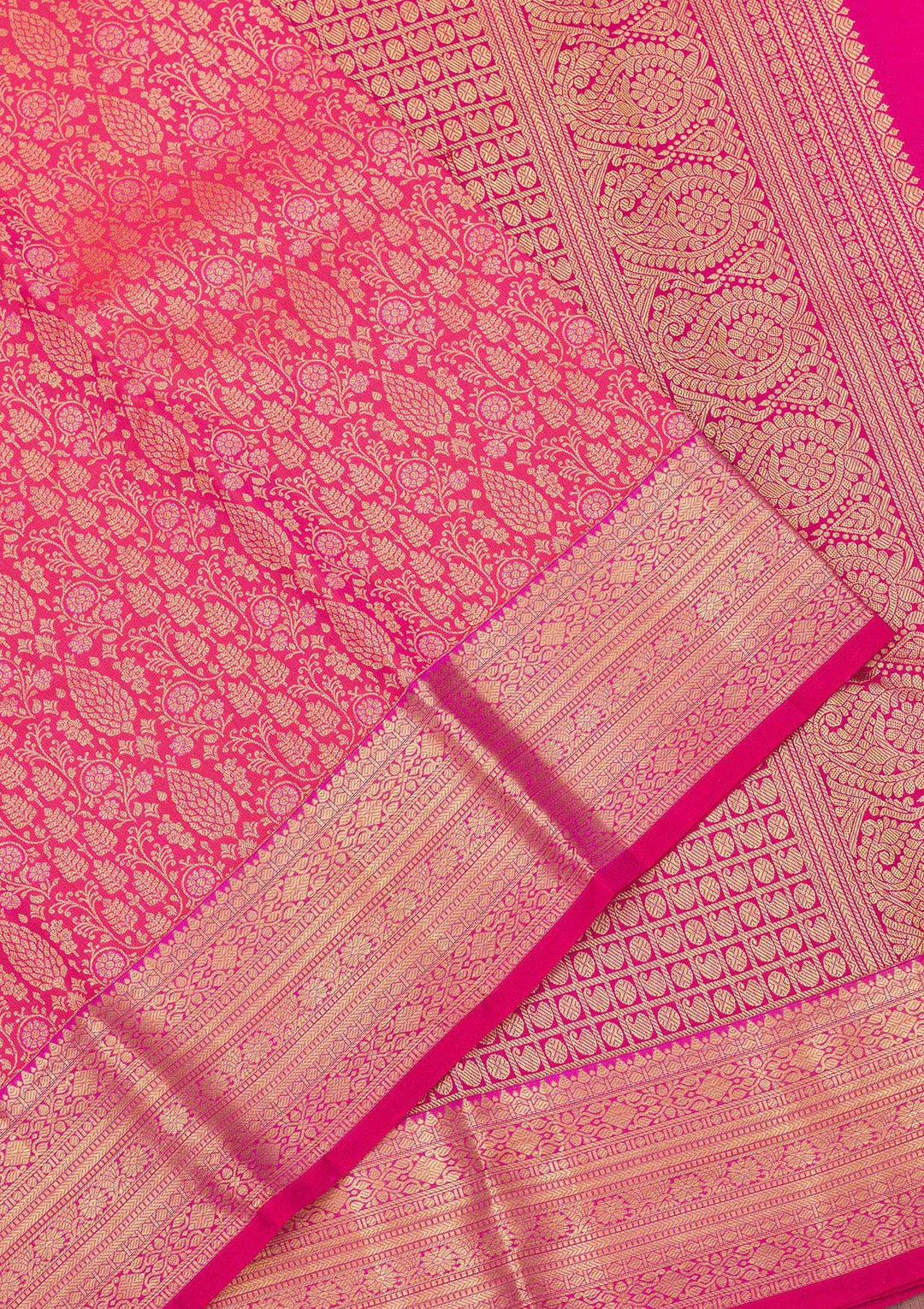 Peach Zariwork Pure Silk Saree