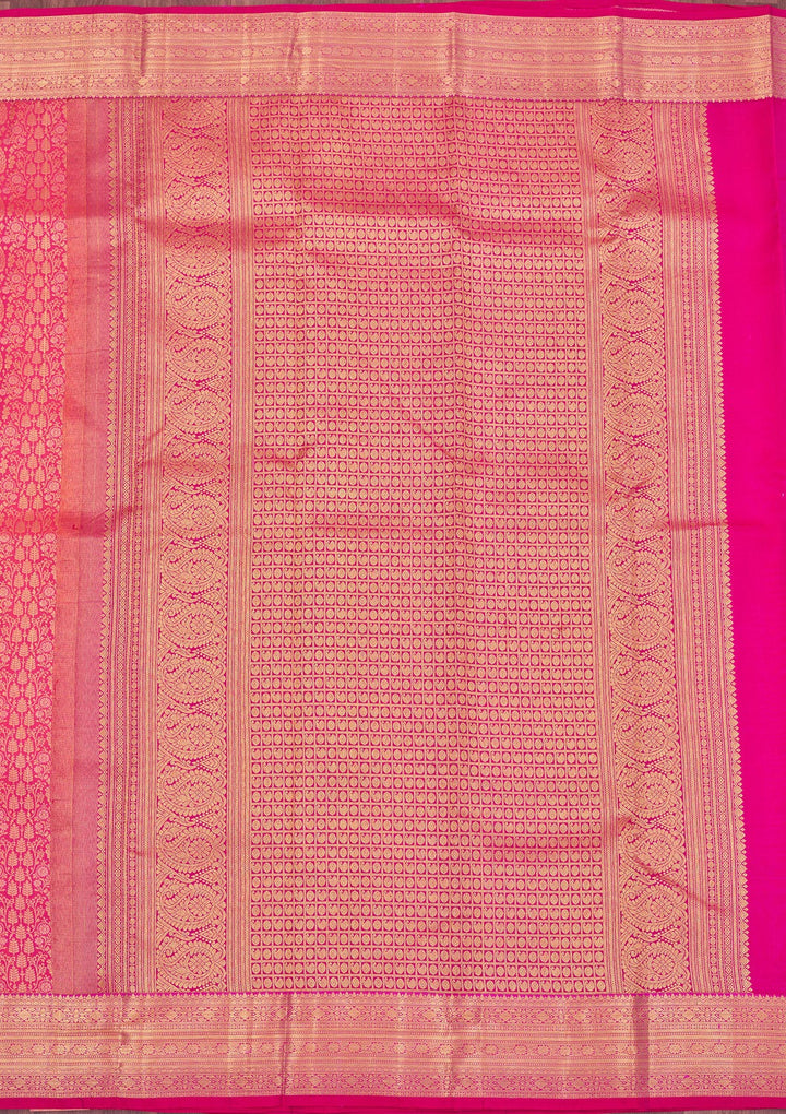 Peach Zariwork Pure Silk Saree