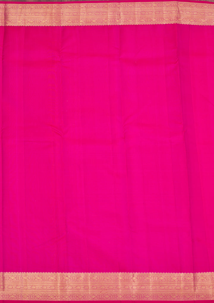 Peach Zariwork Pure Silk Saree