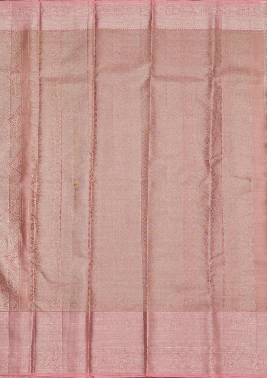 Peach Zariwork Pure Silk Saree
