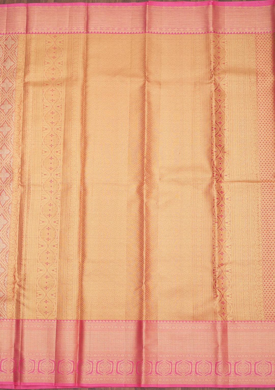 Peach Zariwork Pure Silk Saree