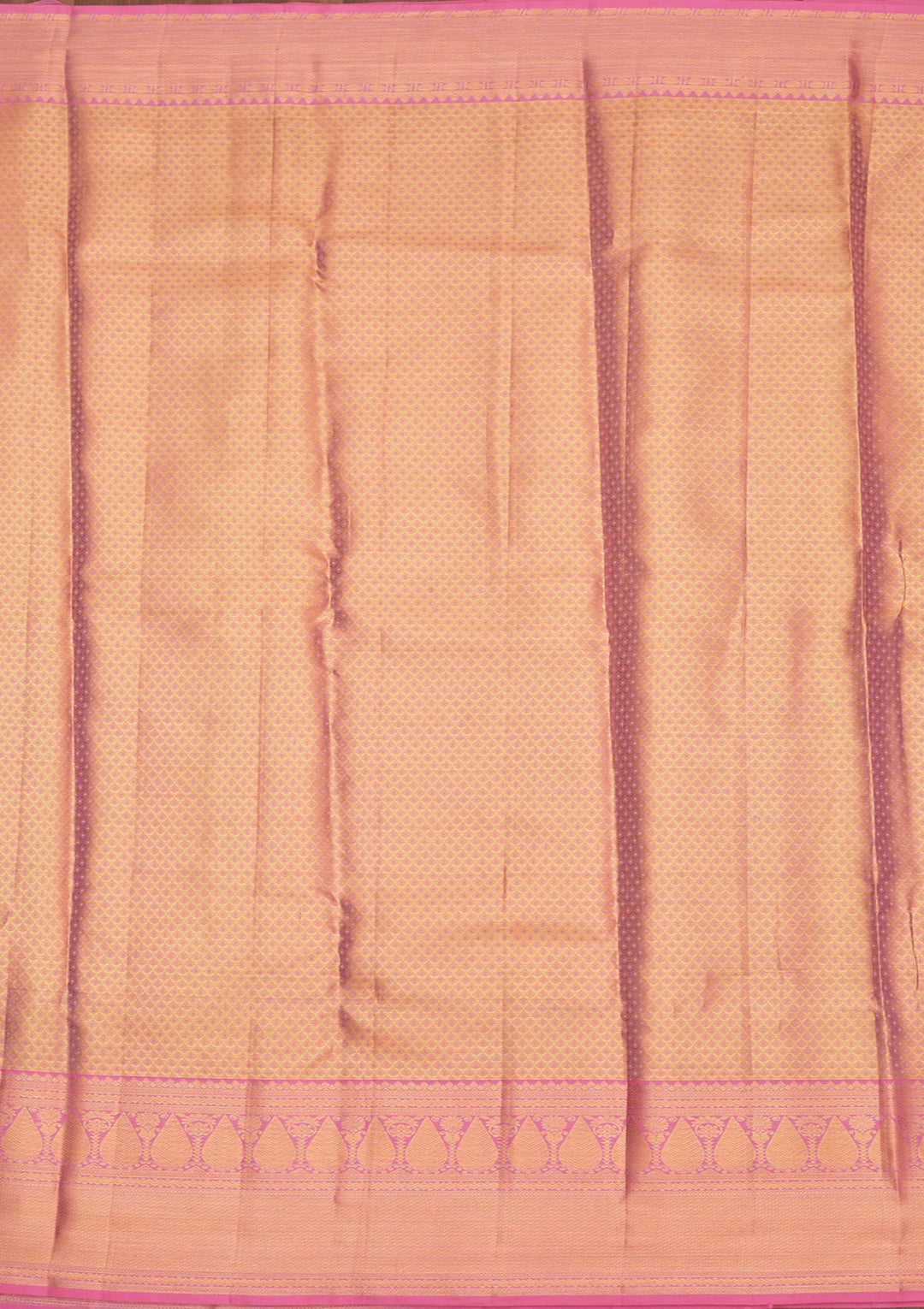 Peach Zariwork Pure Silk Saree