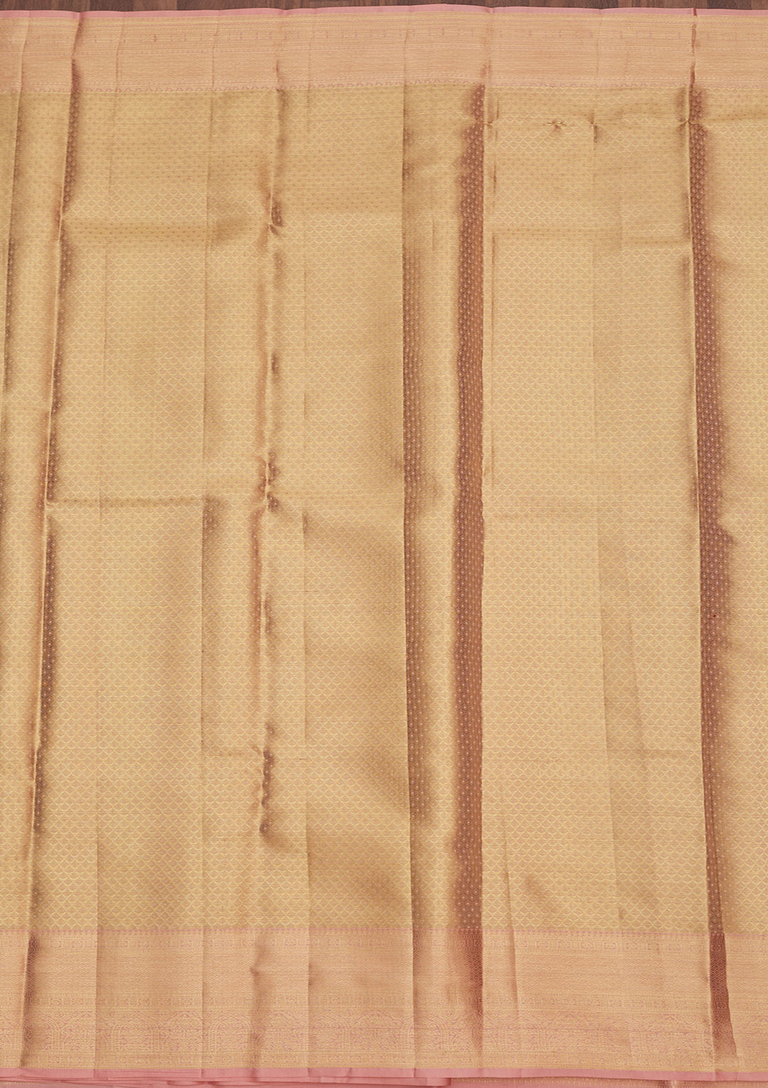 Peach Zariwork Pure Silk Saree