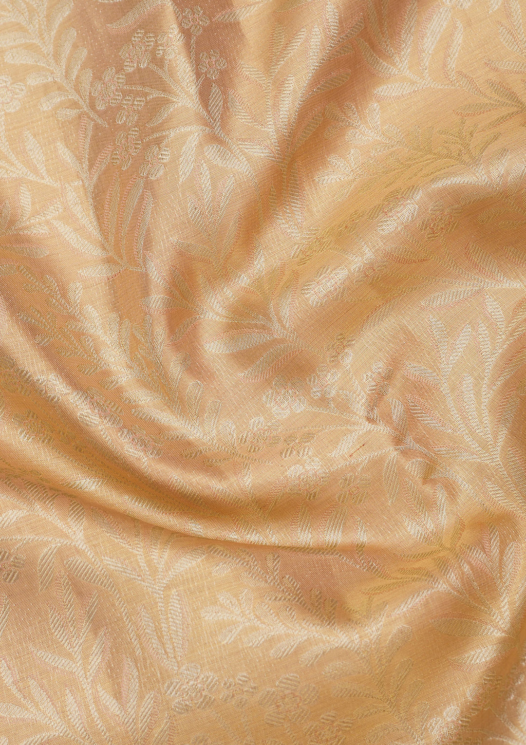 Peach Zariwork Pure Silk Saree
