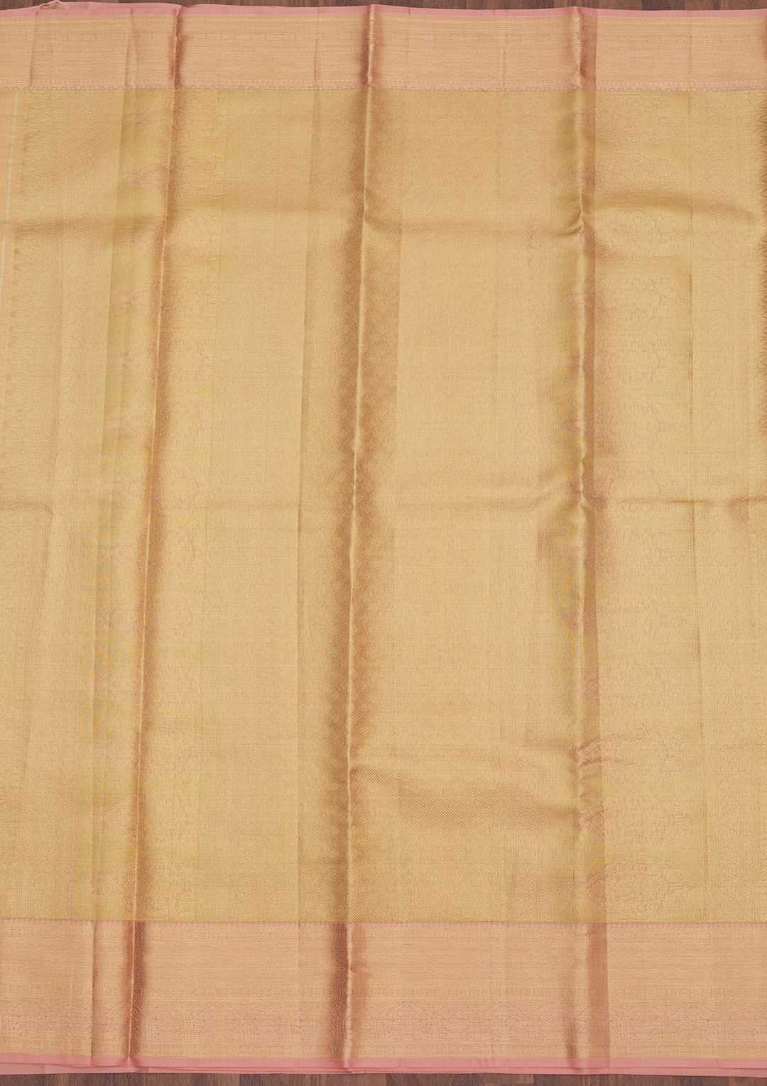 Peach Zariwork Pure Silk Saree