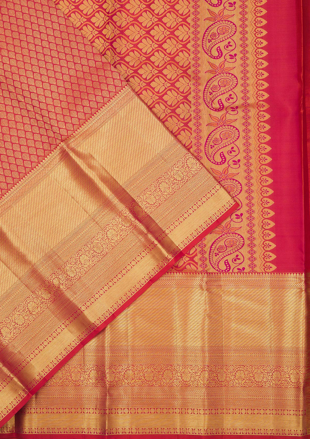 Peach Zariwork Pure Silk Saree