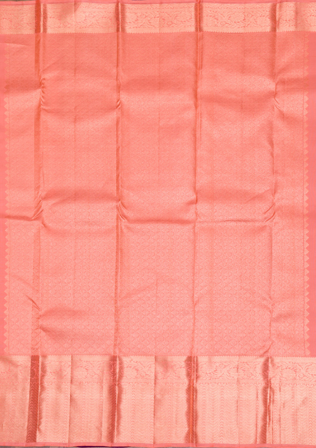 Peach Gold Zariwork Pure Silk Saree