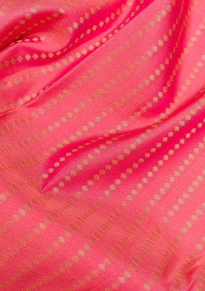 Peach Zariwork Pure Silk Saree
