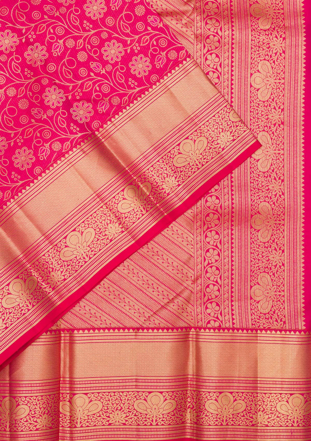 Peach Zariwork Banarasi Pure Silk Saree