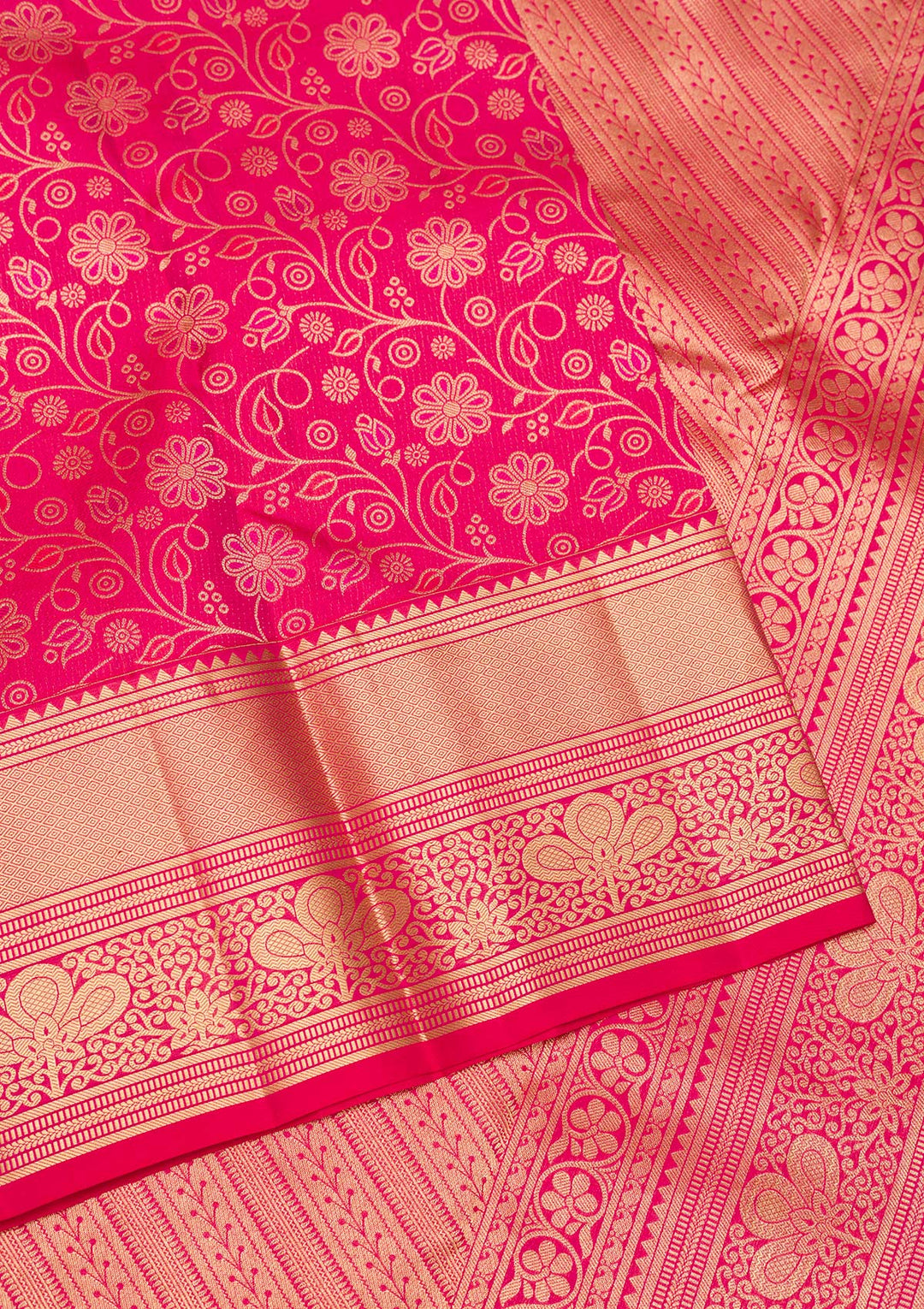 Peach Zariwork Banarasi Pure Silk Saree