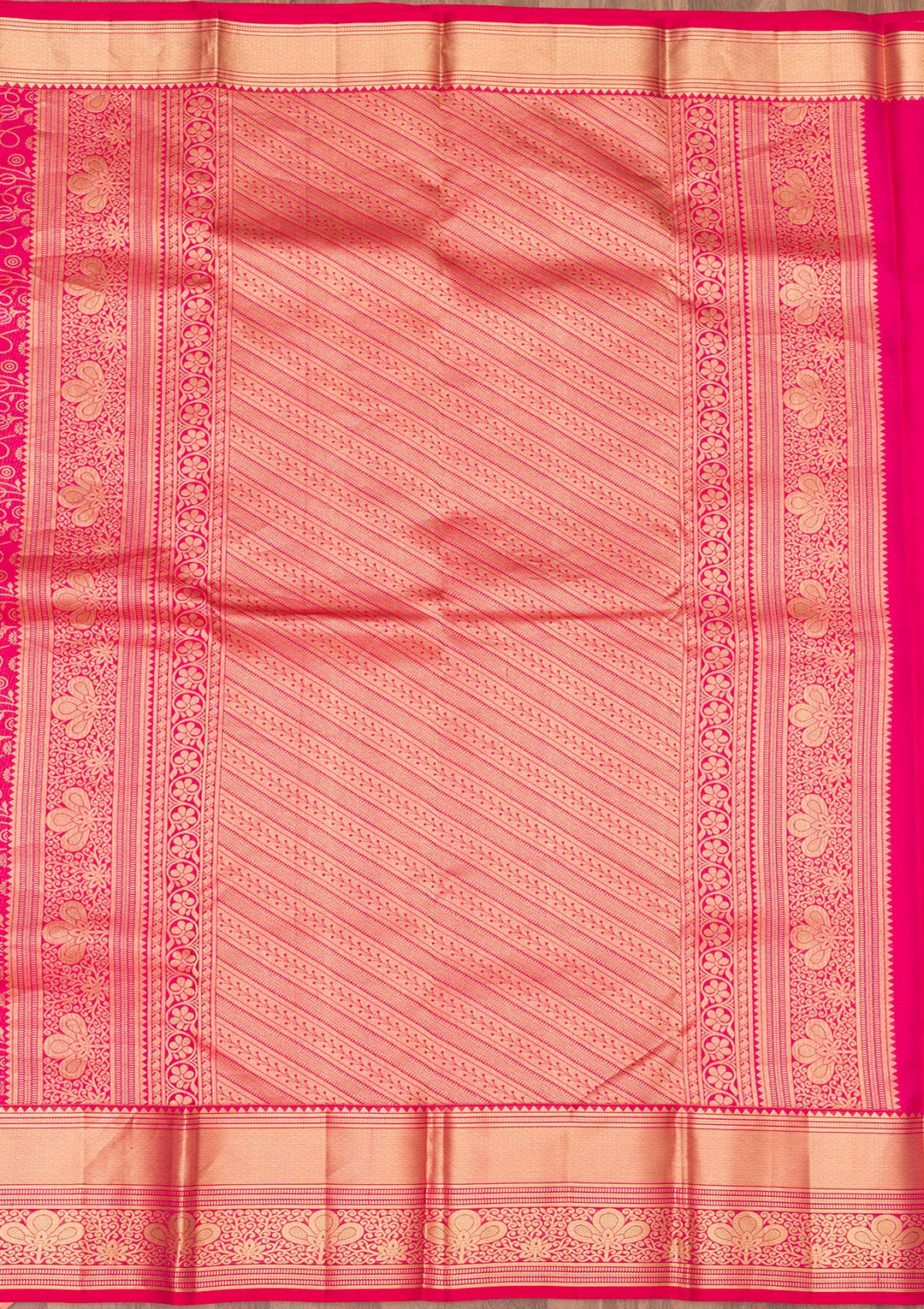 Peach Zariwork Banarasi Pure Silk Saree