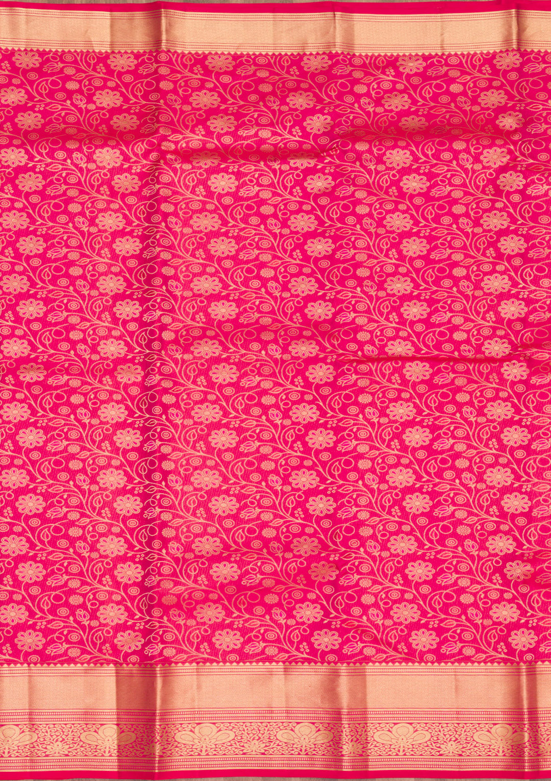 Peach Zariwork Banarasi Pure Silk Saree