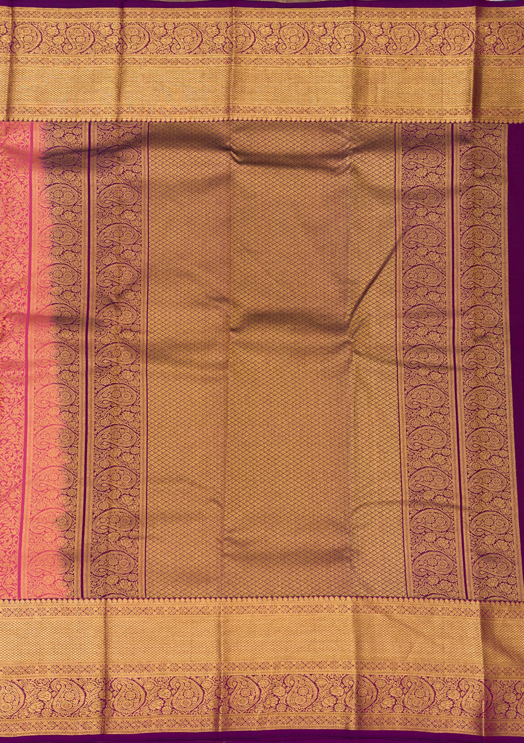 Peach Zariwork Banarasi Pure Silk Saree