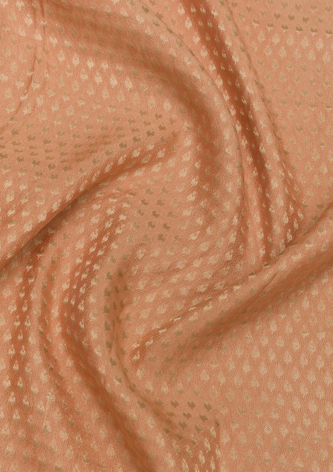 Peach Zariwork Banarasi Pure Silk Saree